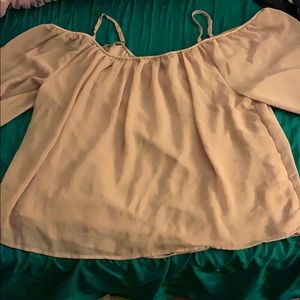 Dusty rose off shoulder top